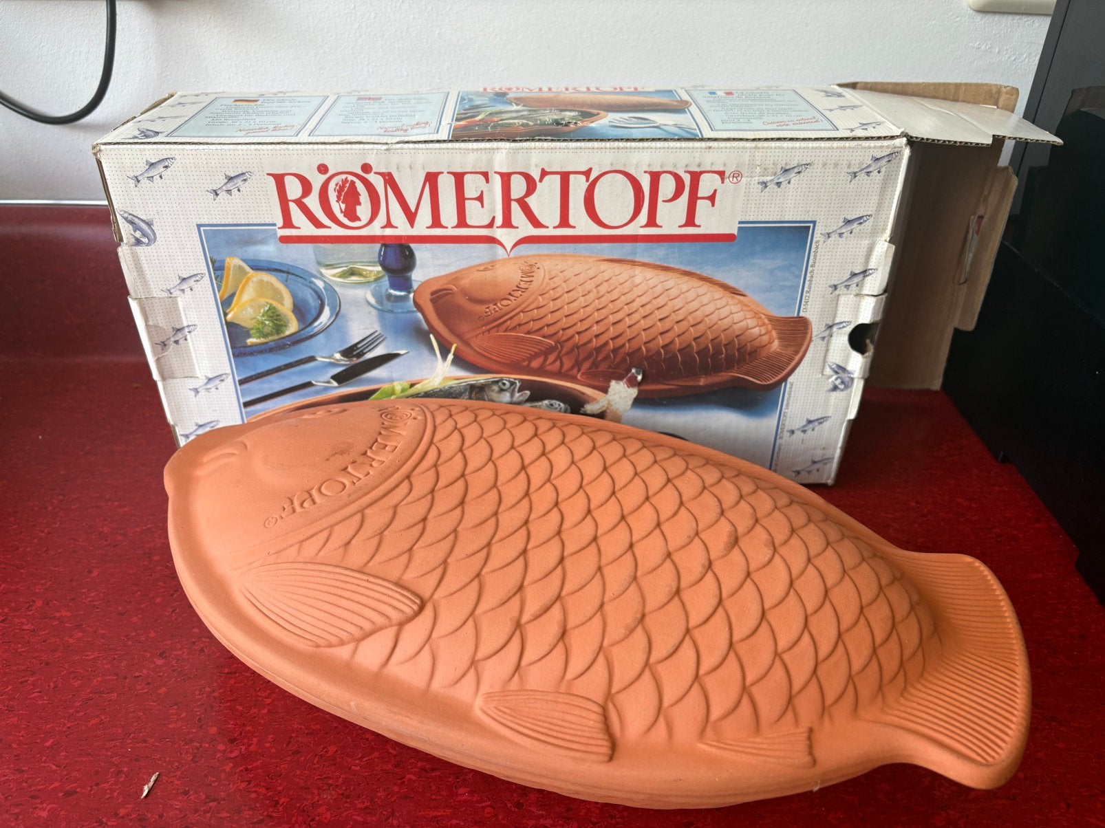 Römertopf visromertopf, Huis en Inrichting, Keuken | Potten en Pannen, Ophalen, Zo goed als nieuw, Overige materialen, Kookpan of Snelkookpan