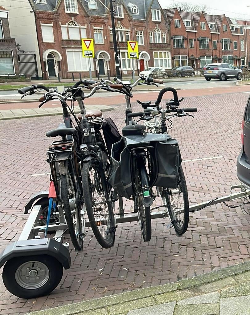 Fietsendrager aanhanger voor 4 fietsen., Ophalen, Gebruikt, 80 kg of meer, Overige typen
