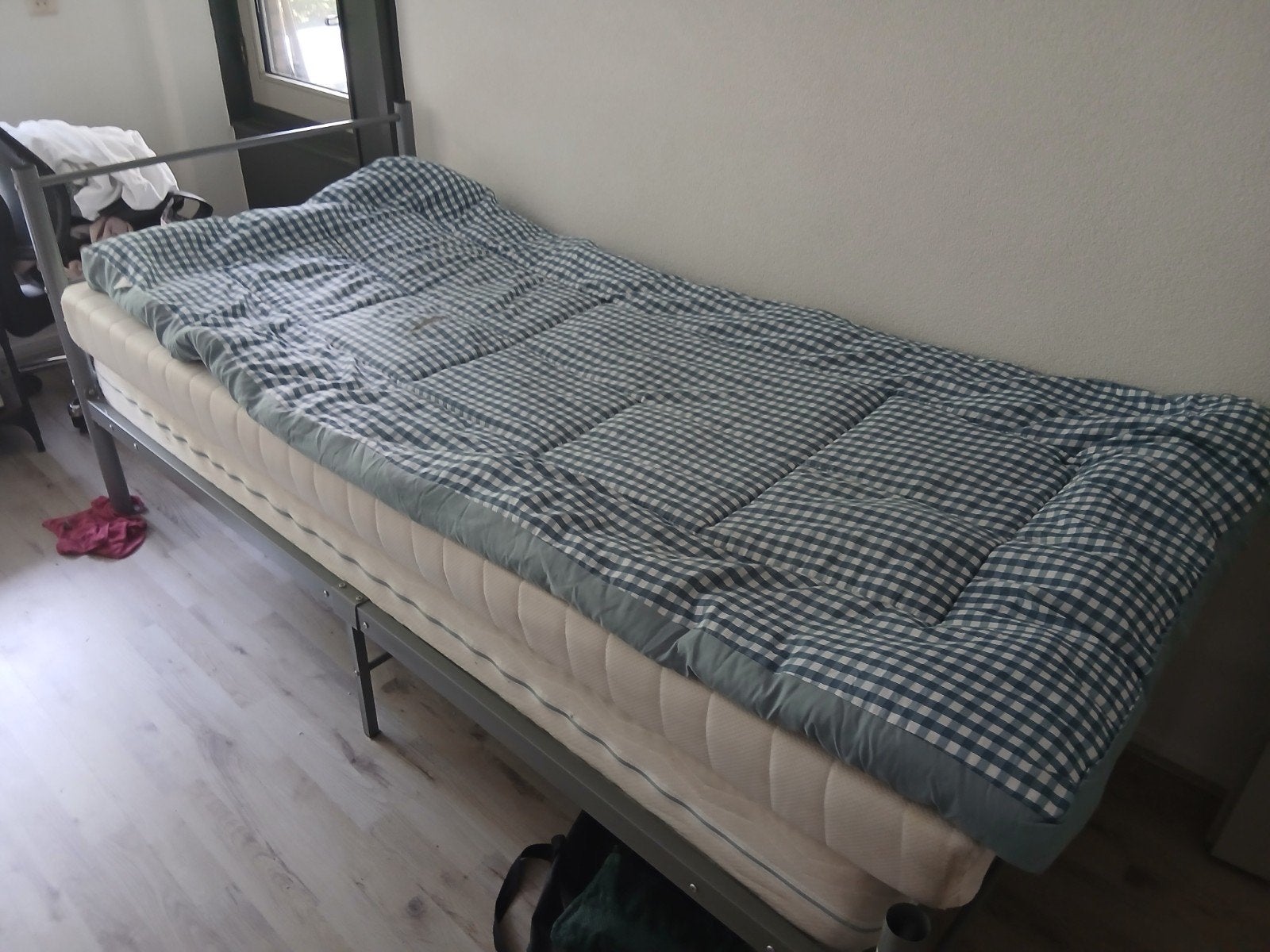 1 persoons bed, Gebruikt, 90 cm, Eenpersoons, Wit