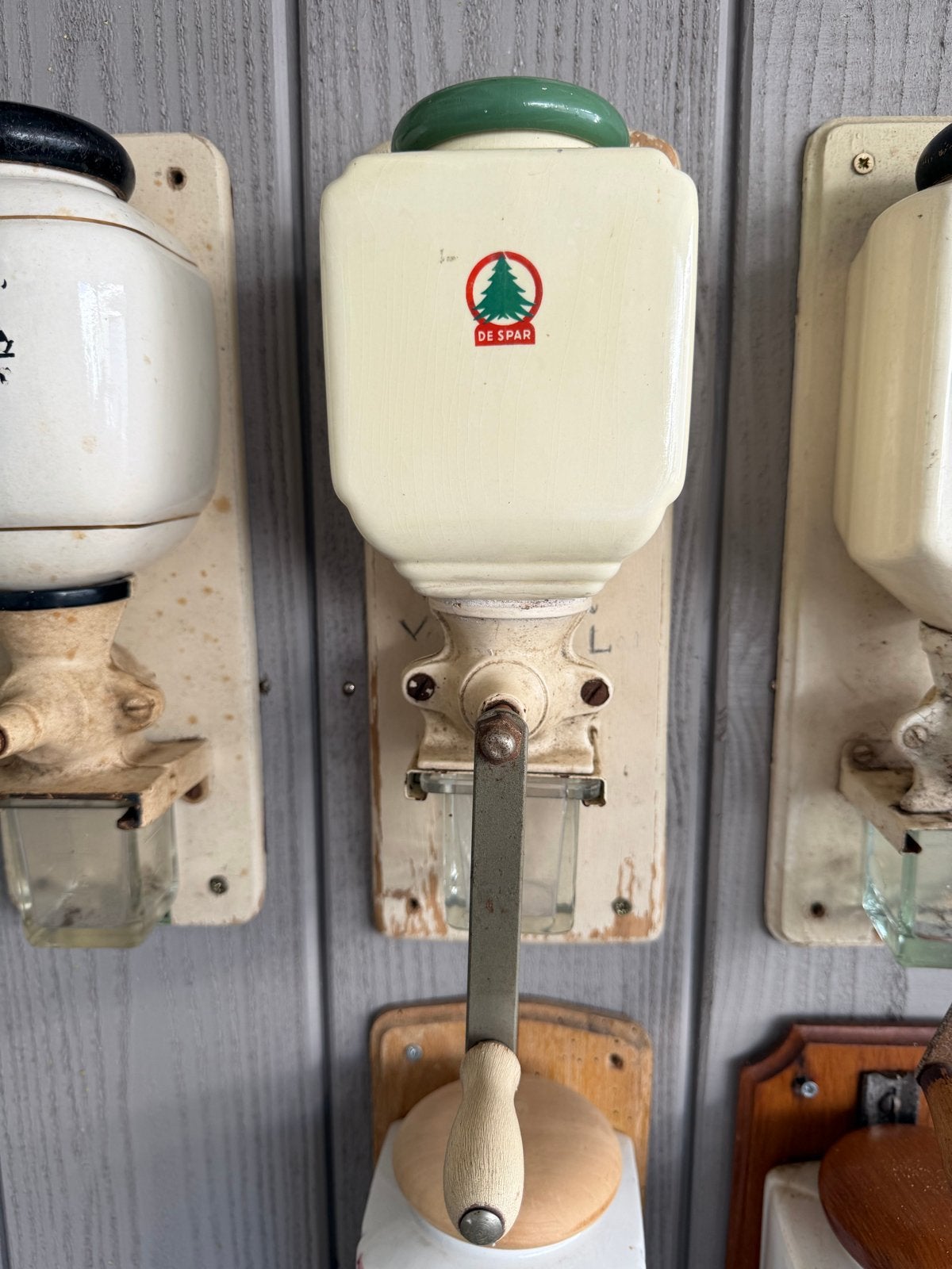 Zeldzame vintage De Spar koffiemolen wandmodel, Antiek en Kunst, Ophalen of Verzenden