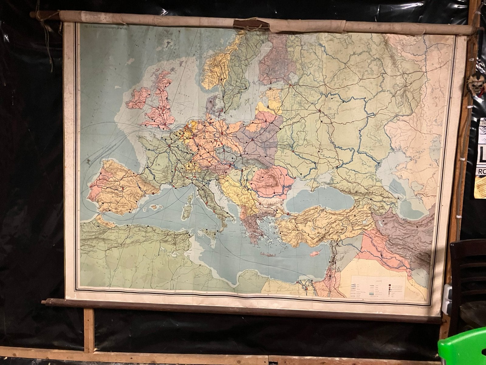 Oude land kaart, Antiek en Kunst, Ophalen