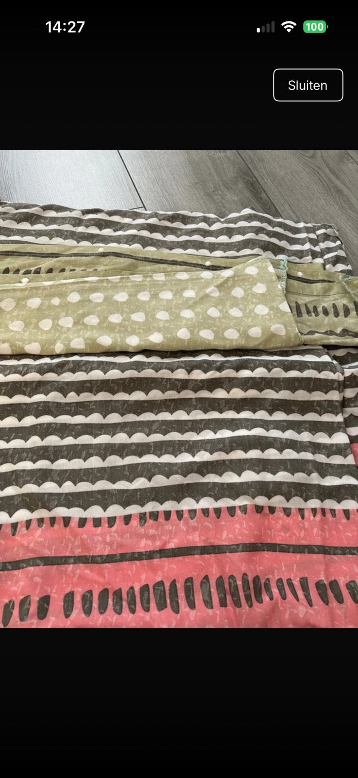 Dekbedovertrek 1 persoons, Ophalen of Verzenden, Zo goed als nieuw, Rond, 100 tot 150 cm