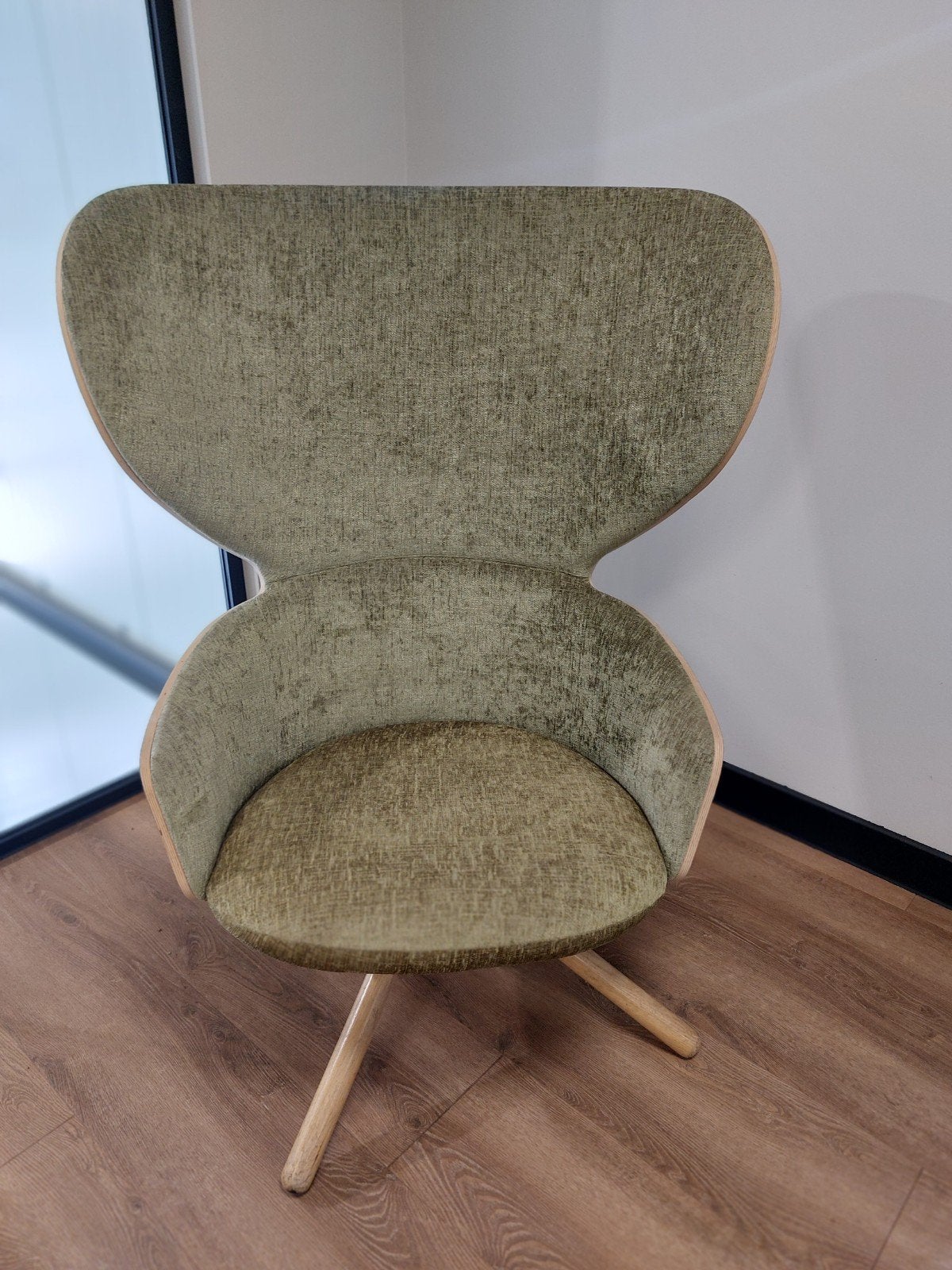 Hygge 4 Star Oak High Back Fauteuil - Groen, Hout, Overige kleuren, Ophalen of Verzenden, Zo goed als nieuw