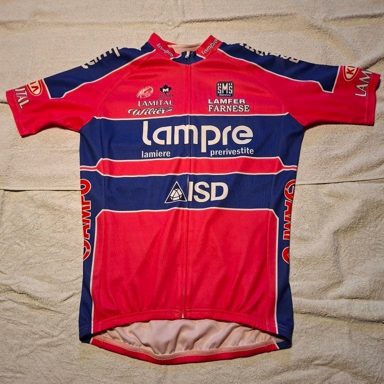 Vintage Lampre wielershirt jaren 90 maat L, Sport en Fitness, Ophalen of Verzenden, Gebruikt, Kleding