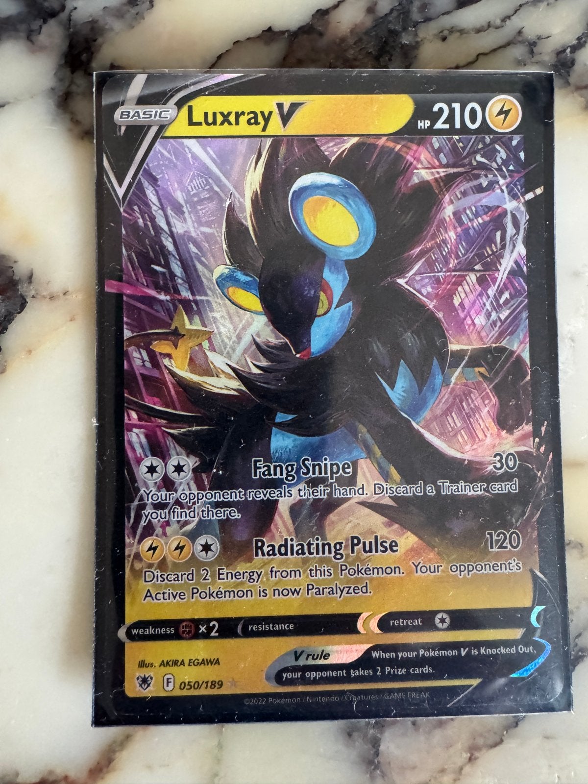 Pokémon Kaart Luxray V 050/189, Verzenden, Zo goed als nieuw, Losse kaart