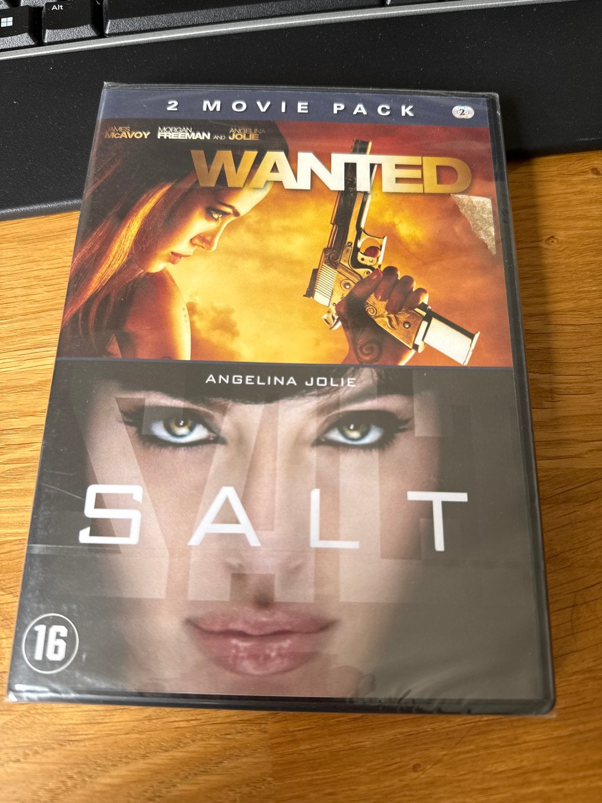 Wanted & Salt 2 Movie Pack DVD - Angelina Jolie in seal, Engels, Vanaf 16 jaar, Verzenden, Nederlands