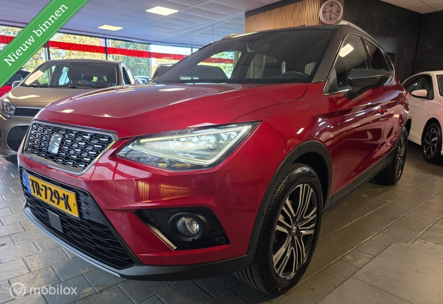 Seat Arona 1.0 TSI Xcellence Carplay Led DSG Trekhaa Incl.AP, Auto's, Dealer onderhouden, Gebruikt, 49 €/maand, Origineel Nederlands