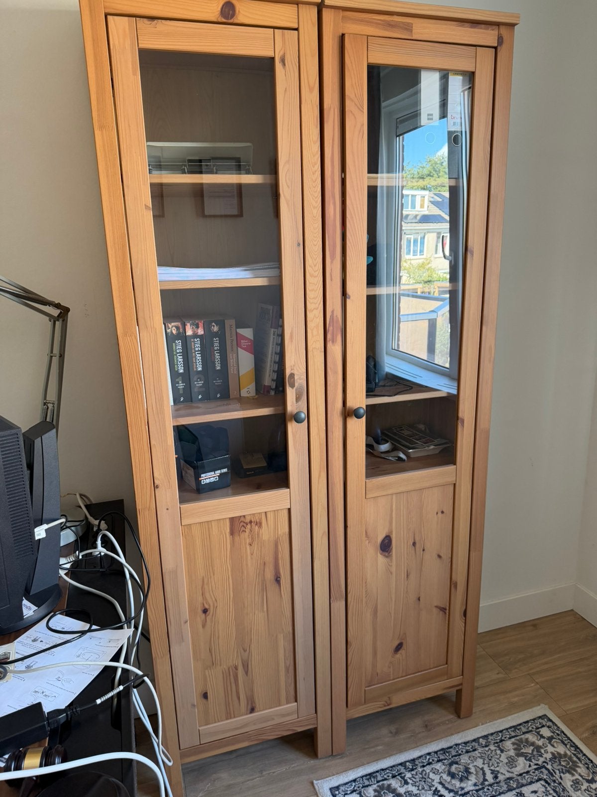 IKEA HEMNES vitrinekasten massief grenen, Ophalen, Ikea Hemnes, 50 tot 100 cm, 25 tot 50 cm