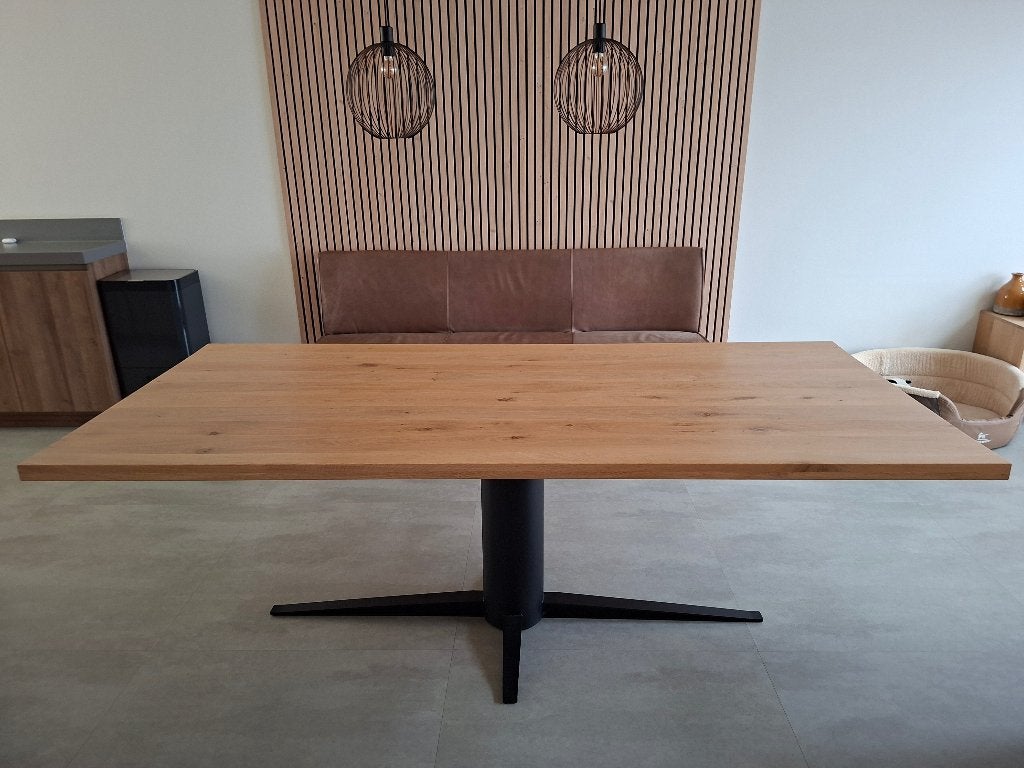 Eetkamertafel eikenhout, Huis en Inrichting, Ophalen, Gebruikt, 200 cm of meer, 50 tot 100 cm