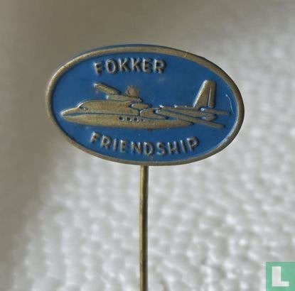 Speldje - Fokker Friendship [blauw], Ophalen of Verzenden, Zo goed als nieuw, Transport, Speldje of Pin