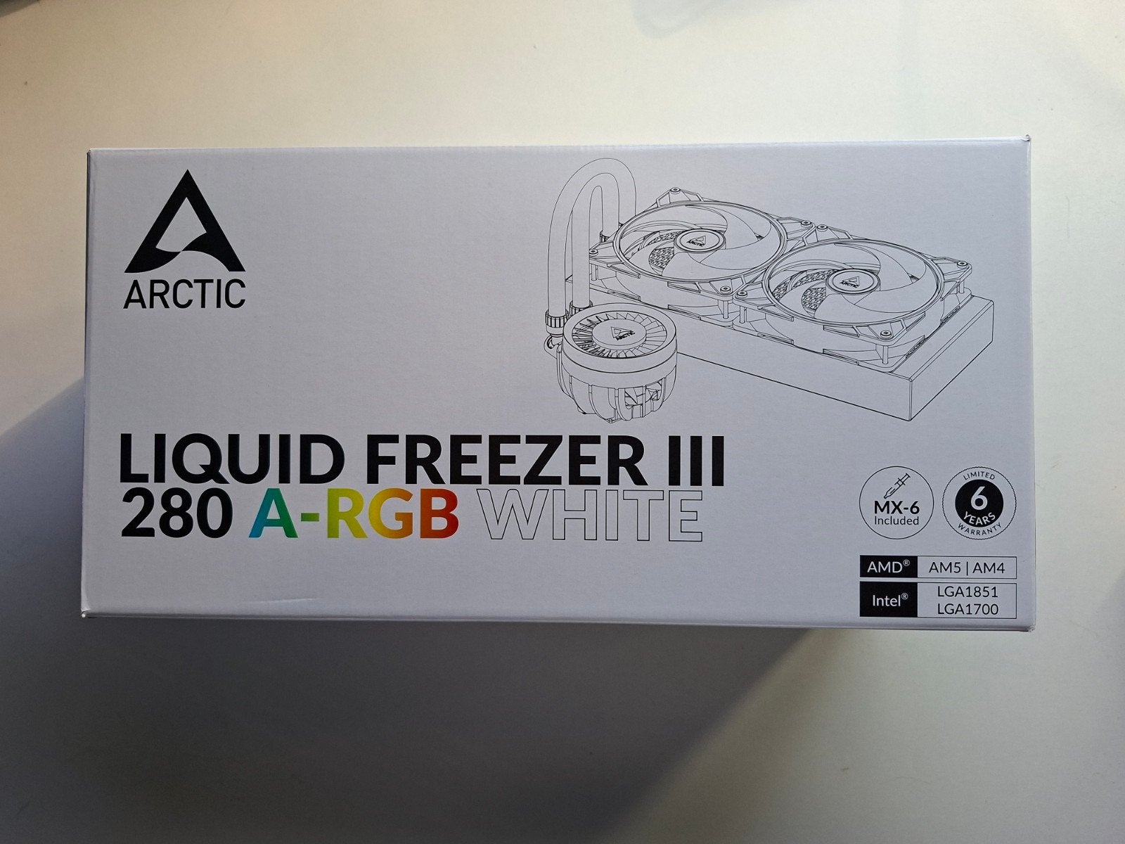 Liquid freezer 3 280mm argb white, Computers en Software, Ophalen of Verzenden, Nieuw, Waterkoeling