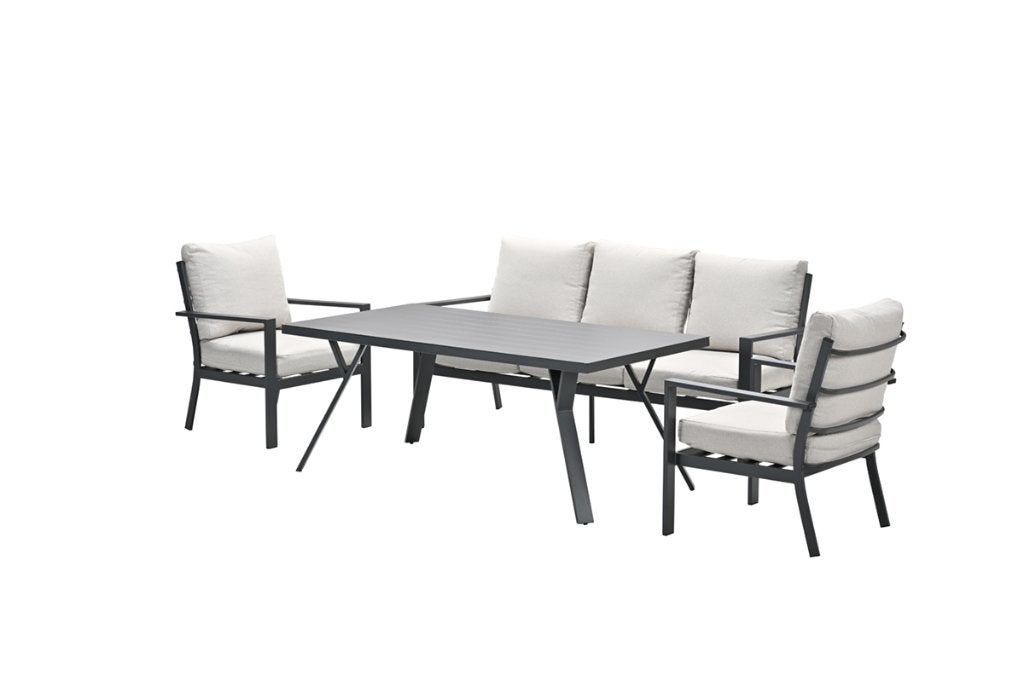 Sergio lounge dining set | 5 persoons, Ophalen, 5 zitplaatsen, Bank, Tuinset