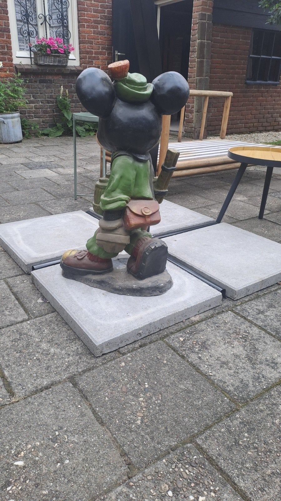 Vintage Mickey Mouse beeld - Tuindecoratie, Verzamelen, Beelden en Beeldjes, Ophalen of Verzenden