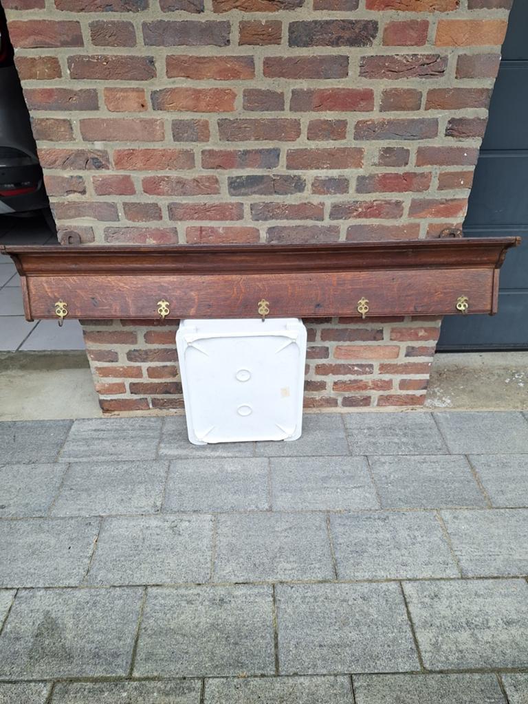 Oude antieke kapstok, Huis en Inrichting, Woonaccessoires | Kapstokken, Wandkapstok, Gebruikt, Ophalen of Verzenden, Minder dan 100 cm