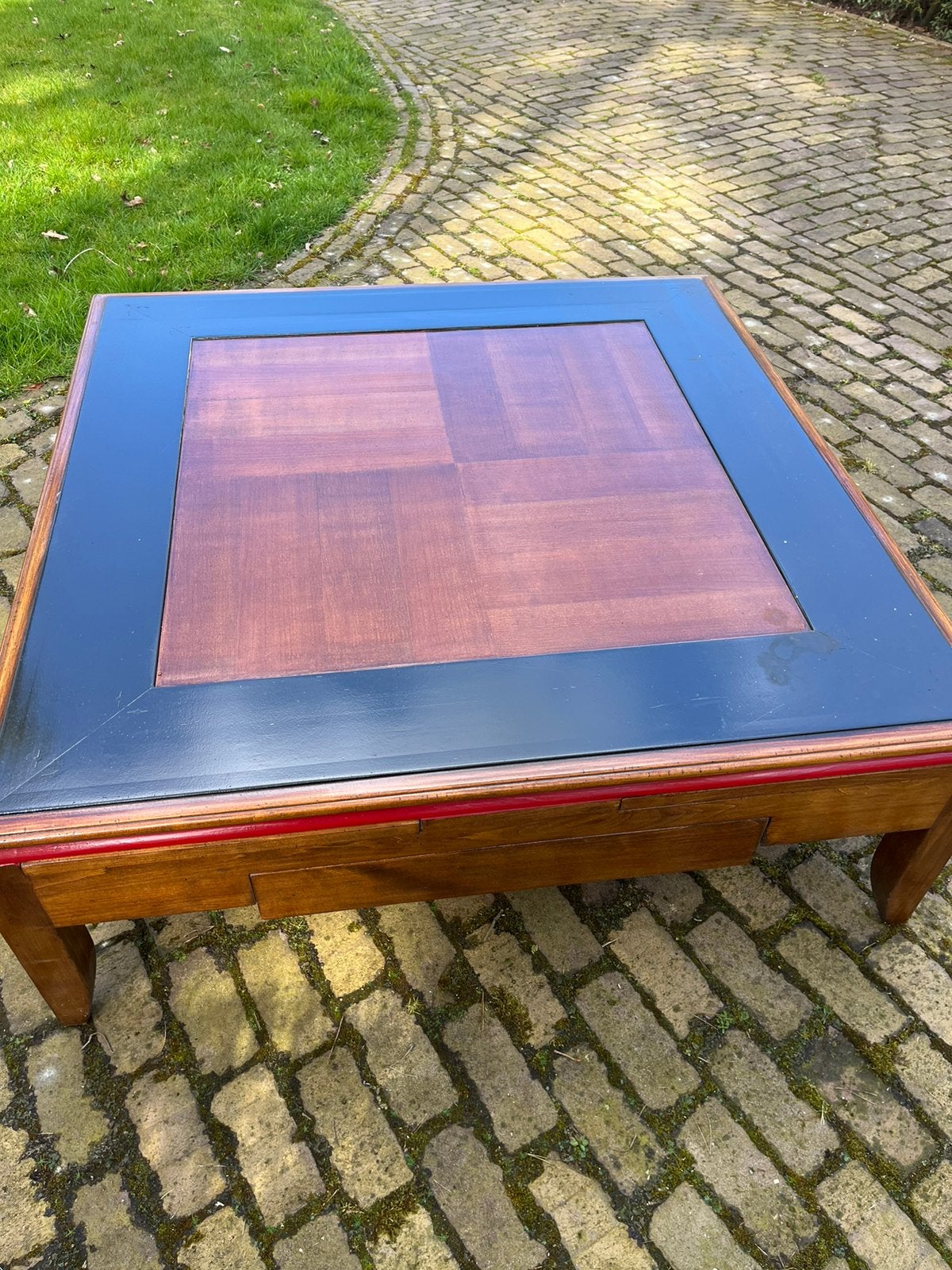 Houtel tafel, salontafel, tafel, Ophalen, Gebruikt, 100 tot 150 cm, 50 tot 100 cm
