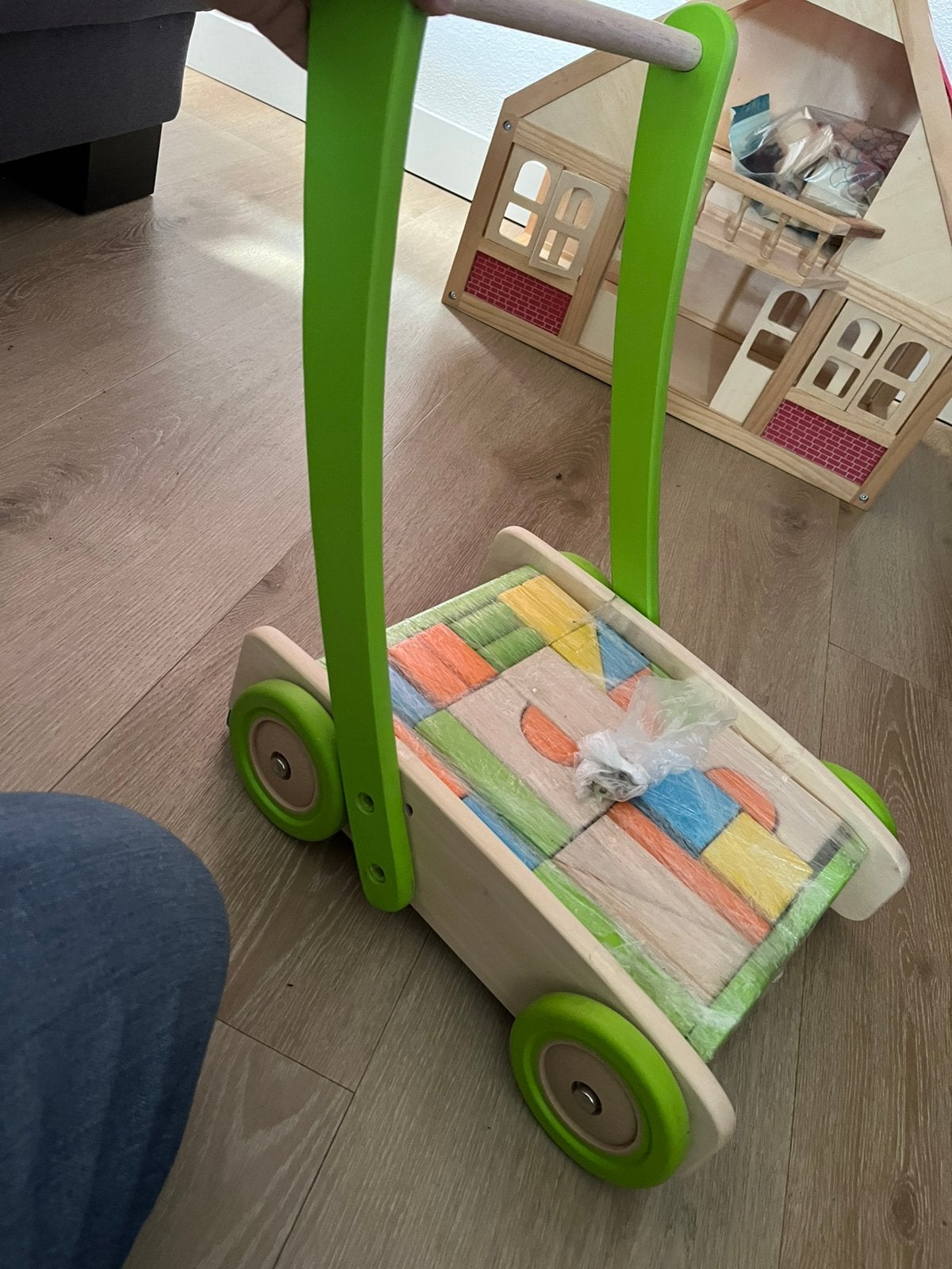 Blokken duwwagen, Kinderen en Baby's, Ophalen, Zo goed als nieuw