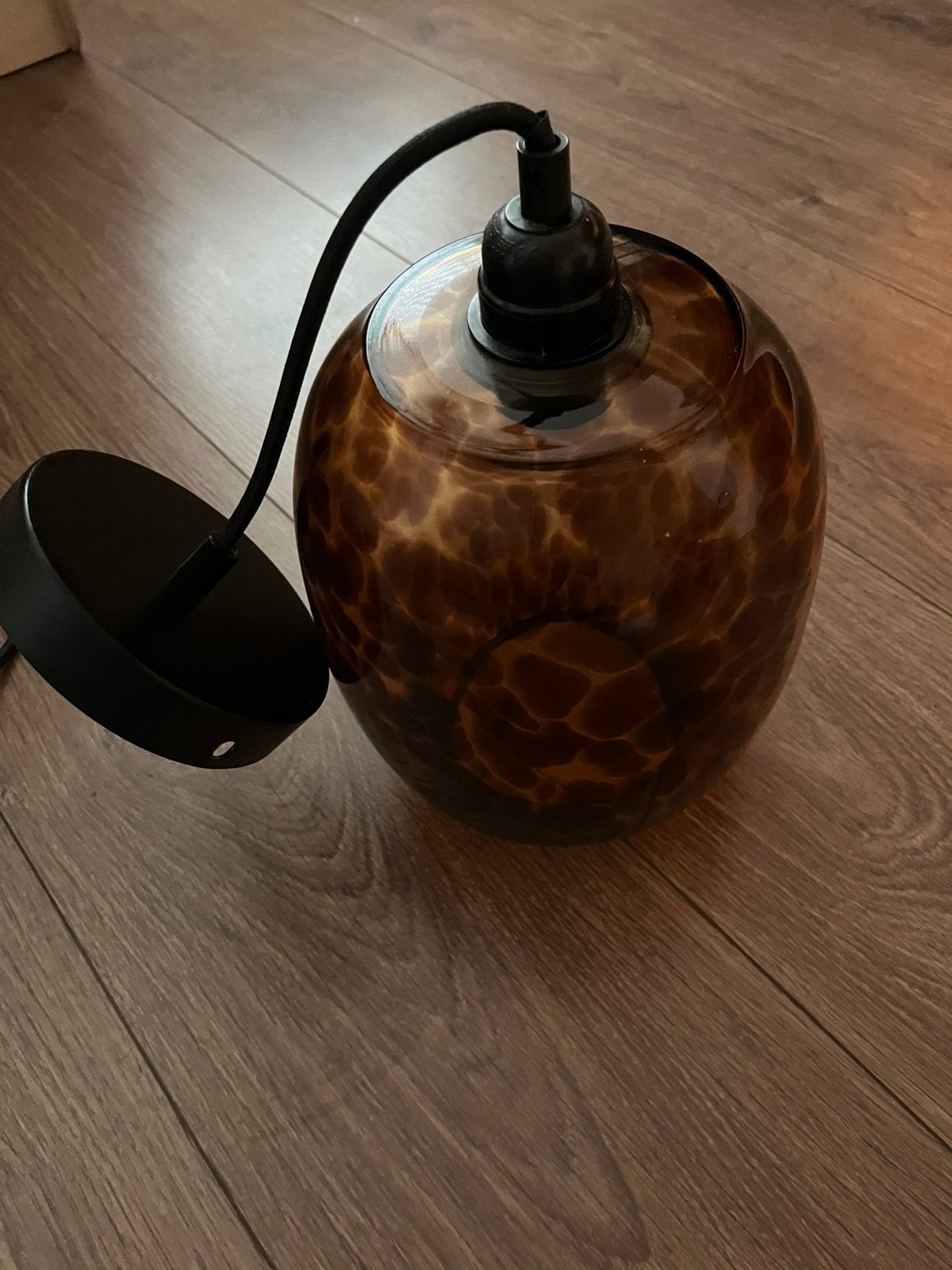Vintage Hanglamp, Ophalen, Gebruikt, Glas