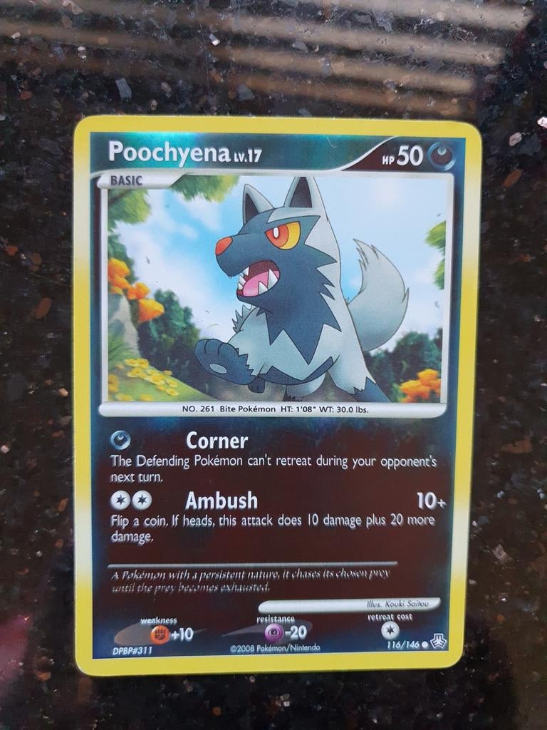 Poochyena 116/146 reverse holo pokemon kaart, Ophalen of Verzenden, Zo goed als nieuw