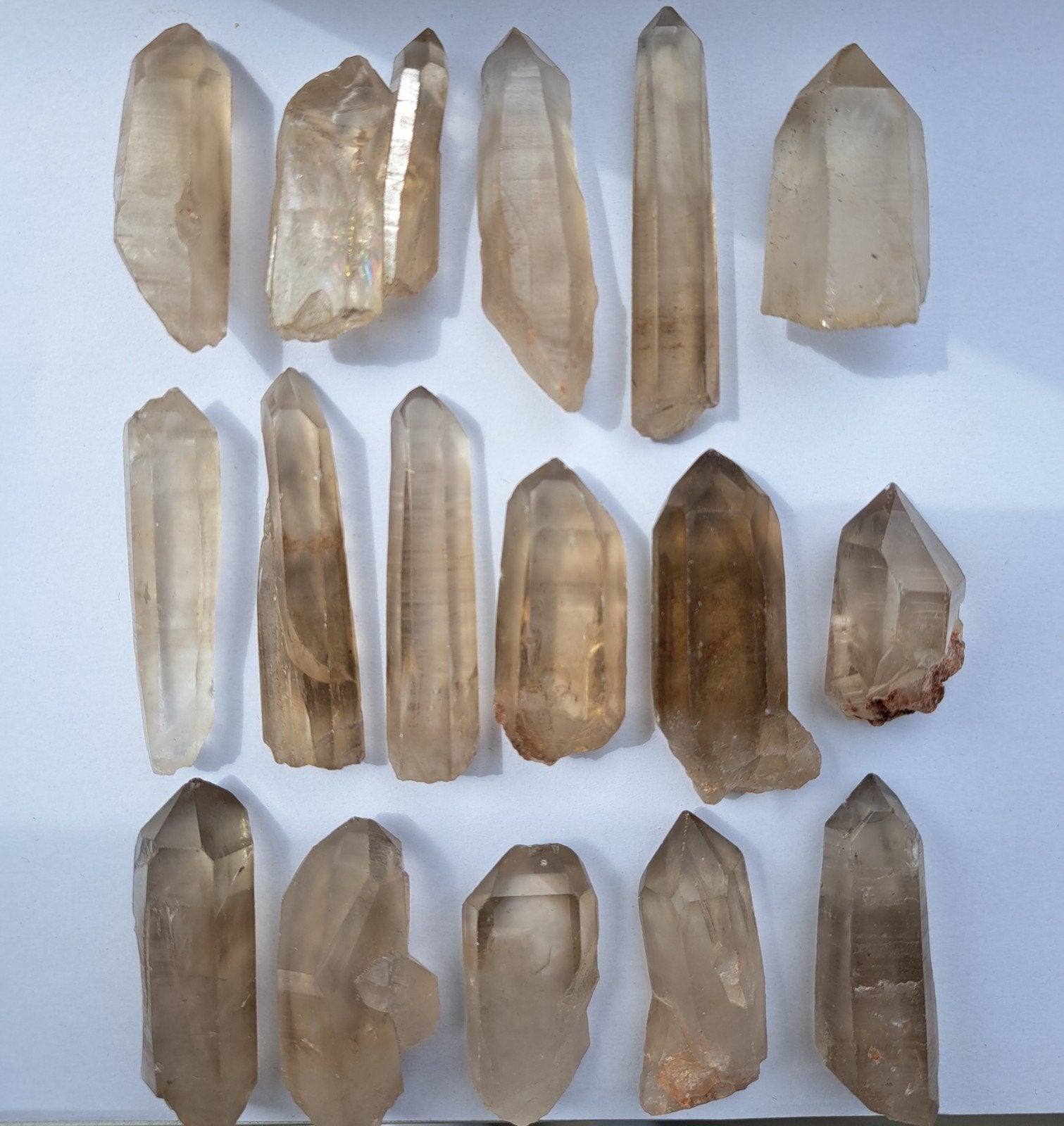 Rookkwarts punten edelstenen verzameling edelsteen mineralen, Ophalen of Verzenden