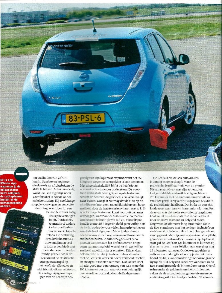 Autovisie test Nissan Leaf 2011