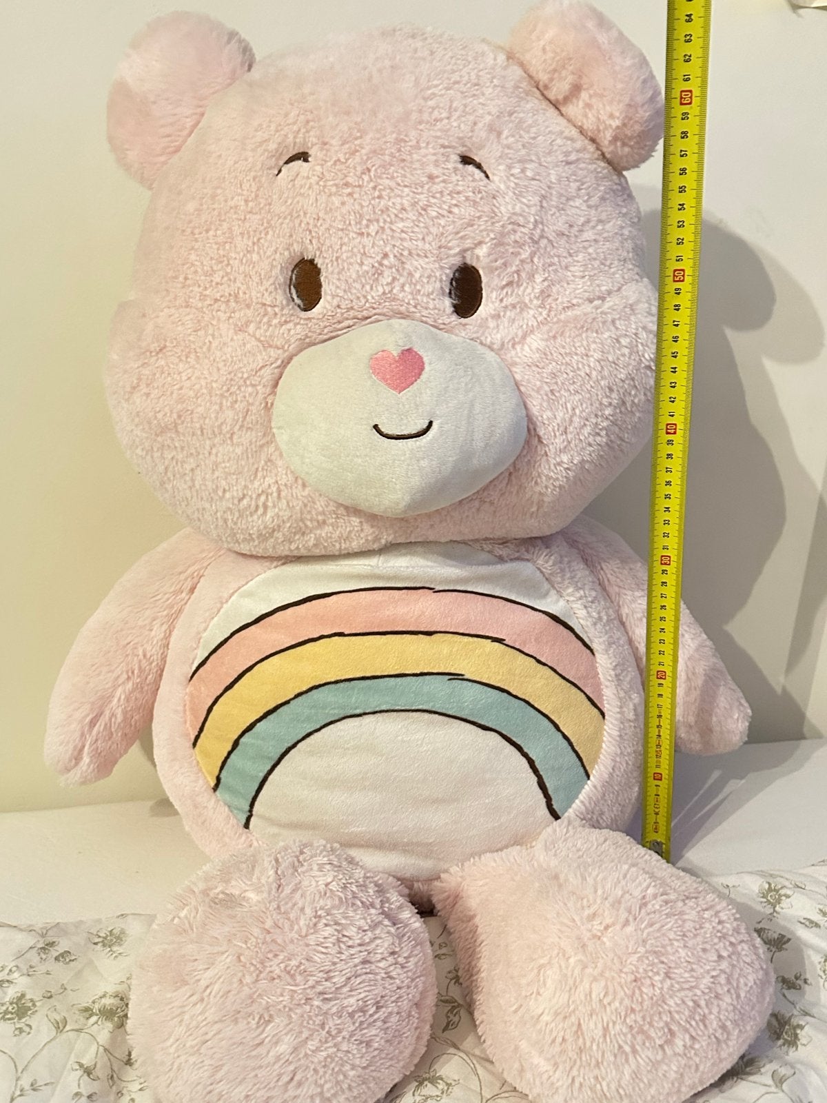 Grote roze Care Bear knuffel - 65cm hoog, Overige merken, Overige karakters, Beer, Ophalen of Verzenden