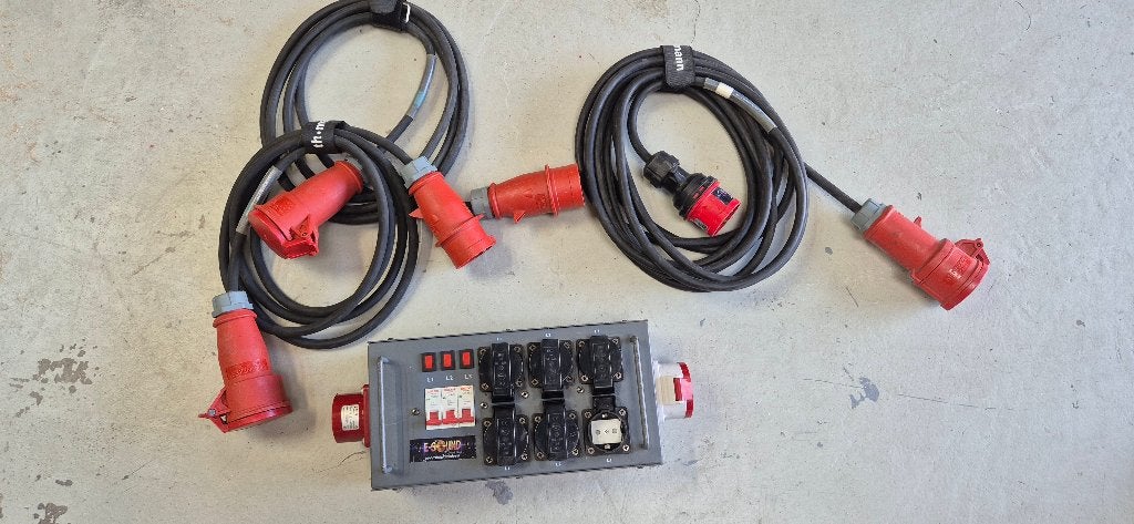 1x Showtec Split Power 16 Ampere & 16 A krachtstroom kabel, Ophalen of Verzenden, Gebruikt, Overige merken, Kabel of Snoer