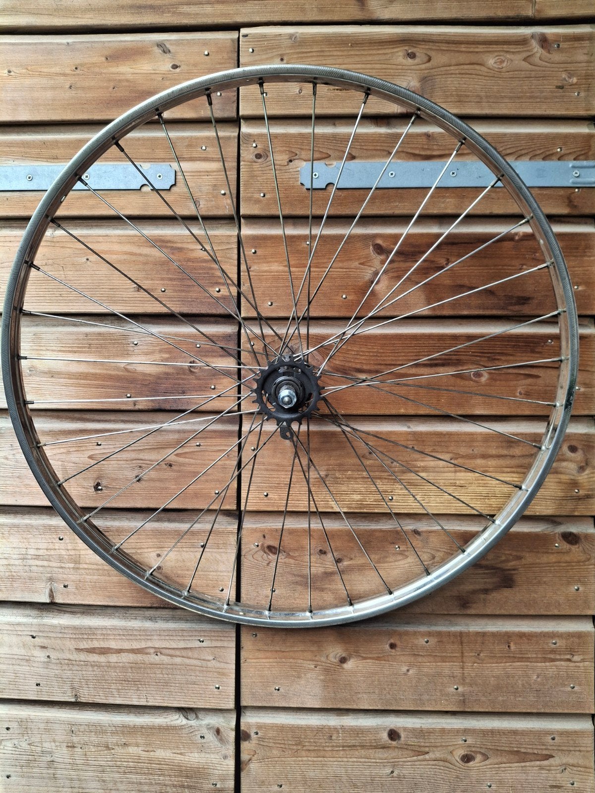 RVS achterwiel met Shimano terugtraprem 28 x 1/2 (635), Ophalen, Stadsfiets