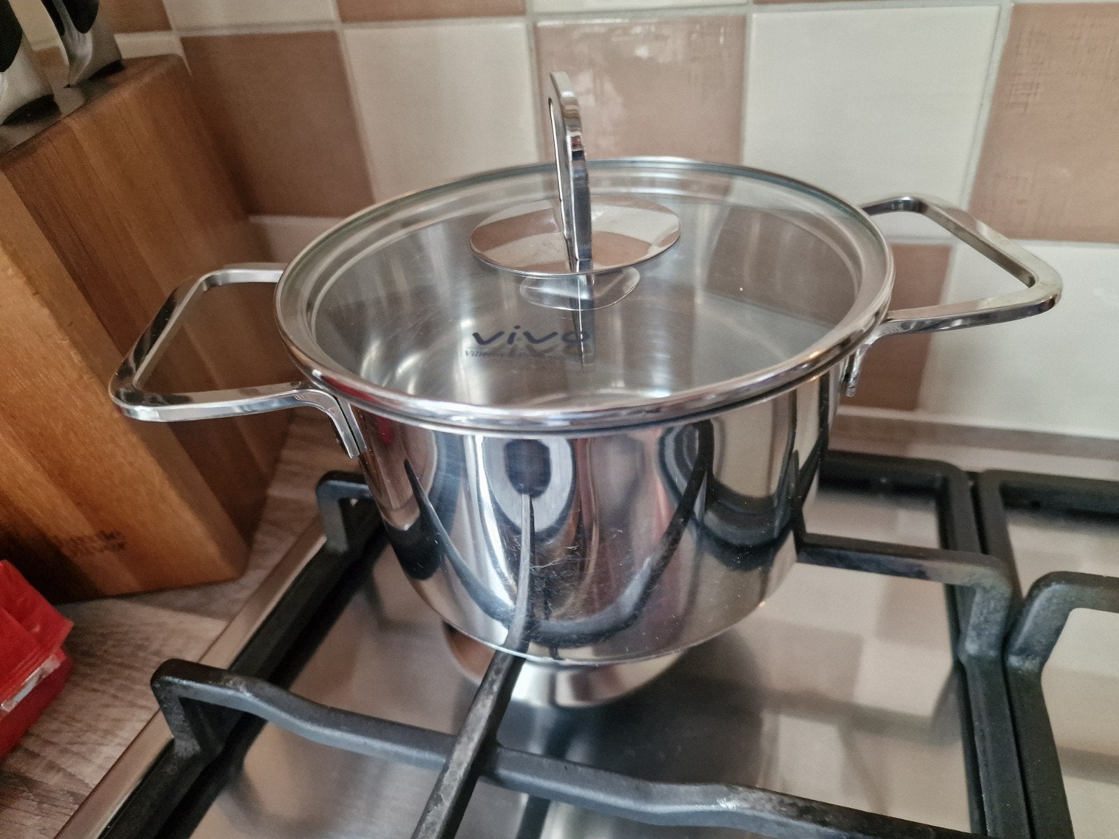Villeroy & Boch Vivo kleine pan met deksel 17 cm, Huis en Inrichting, Kookpan of Snelkookpan, Gebruikt, Ophalen of Verzenden, Rvs