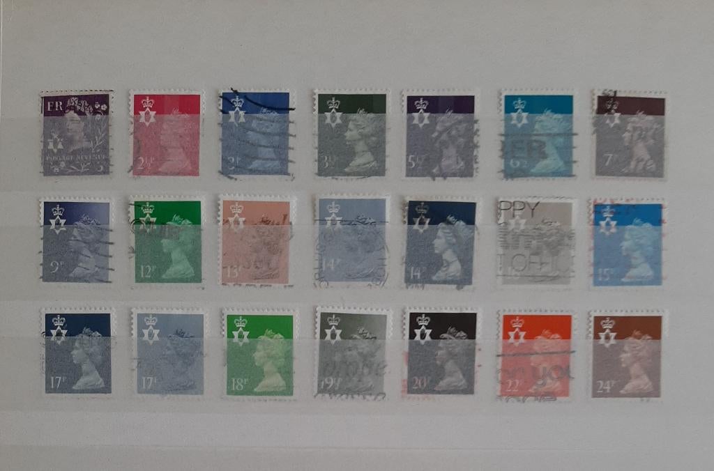 Postzegels Noord Ierland Nr. 2 Gestempeld 21 stuks, Ophalen, Gestempeld