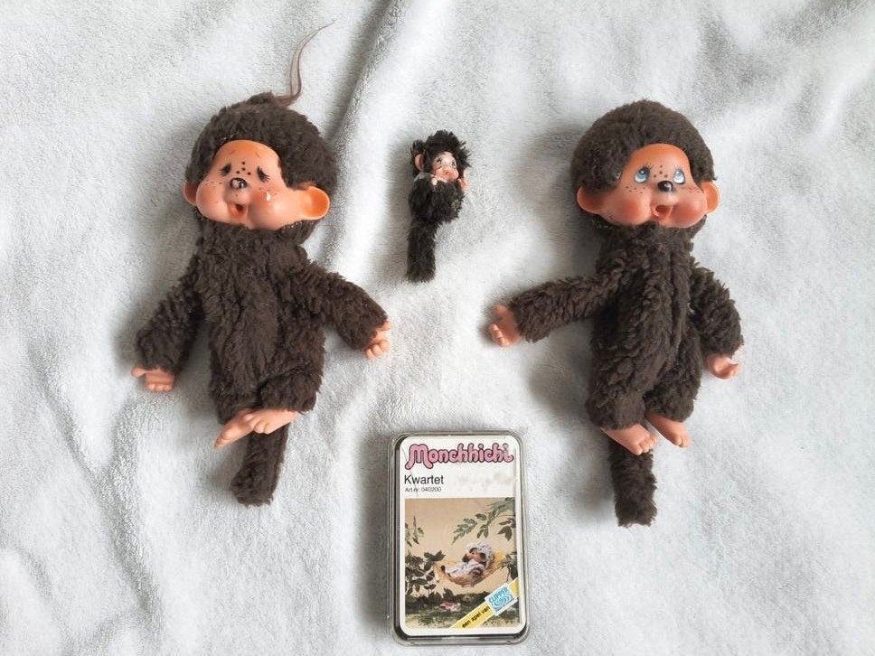Monchhichi poppen en kwartetspel, Verzamelen, Ophalen of Verzenden, Gebruikt