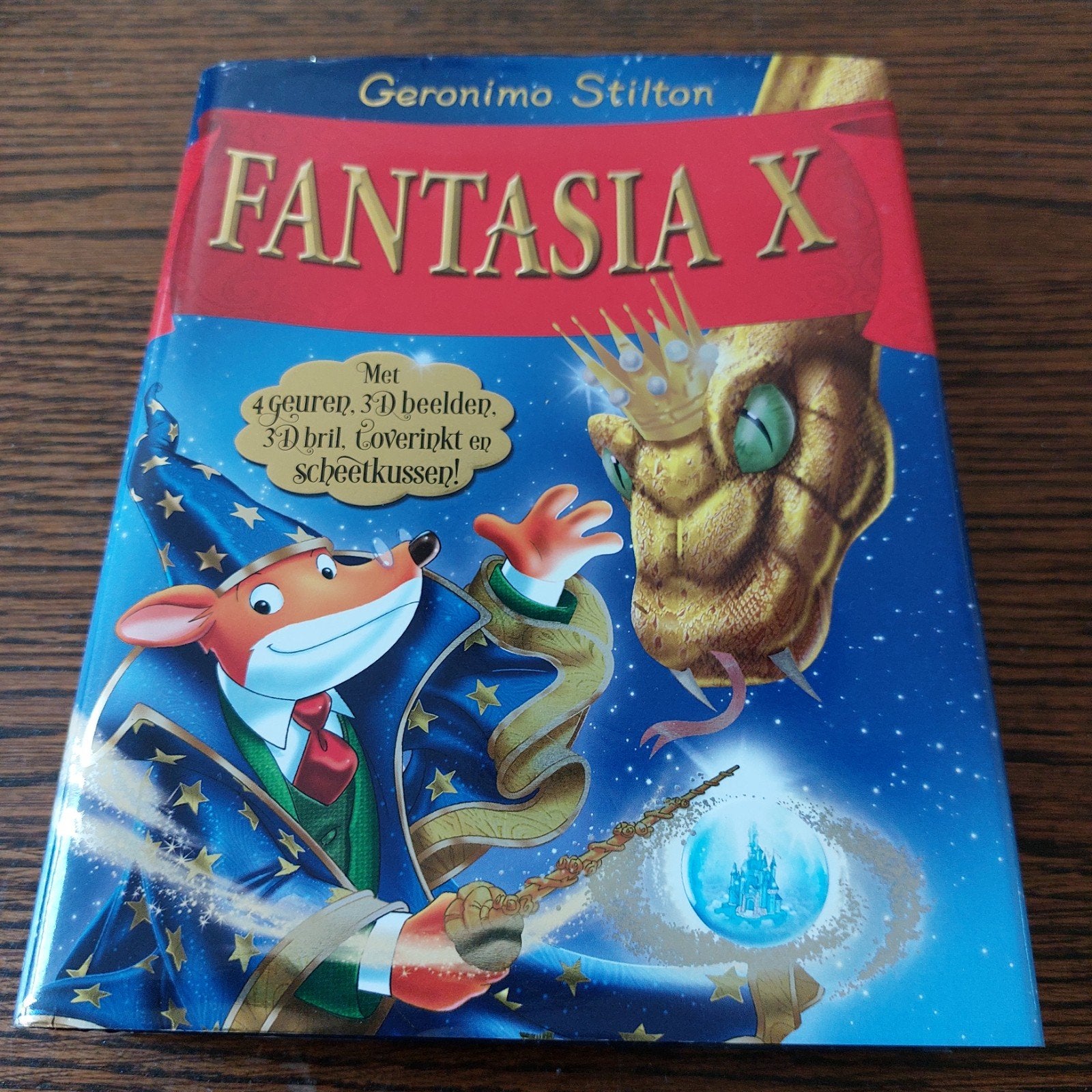 Geronimo Stilton Fantasia X-Compleet 3D bril & scheetk, Boeken, Ophalen, Zo goed als nieuw, Geronimo Stilton, Fictie algemeen