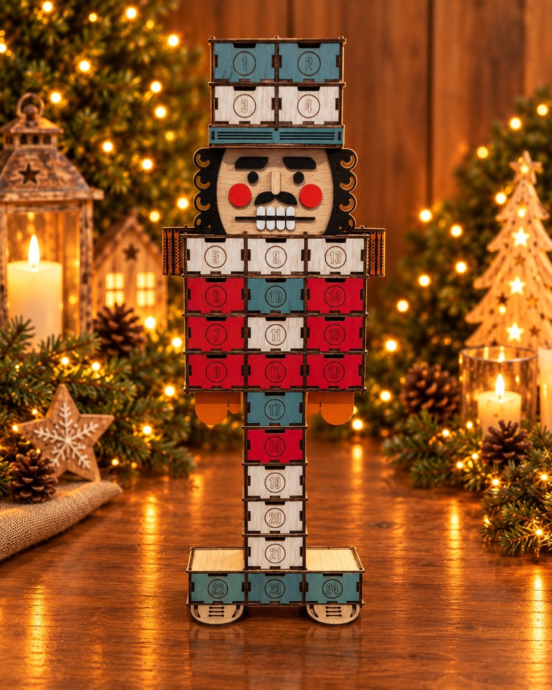 Houten adventskalender Notenkraker – handgemaakt, Diversen, Ophalen of Verzenden, Nieuw