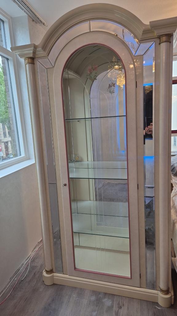 Vitrinekast, Huis en Inrichting, Ophalen, 50 tot 100 cm, Glas, 150 tot 200 cm