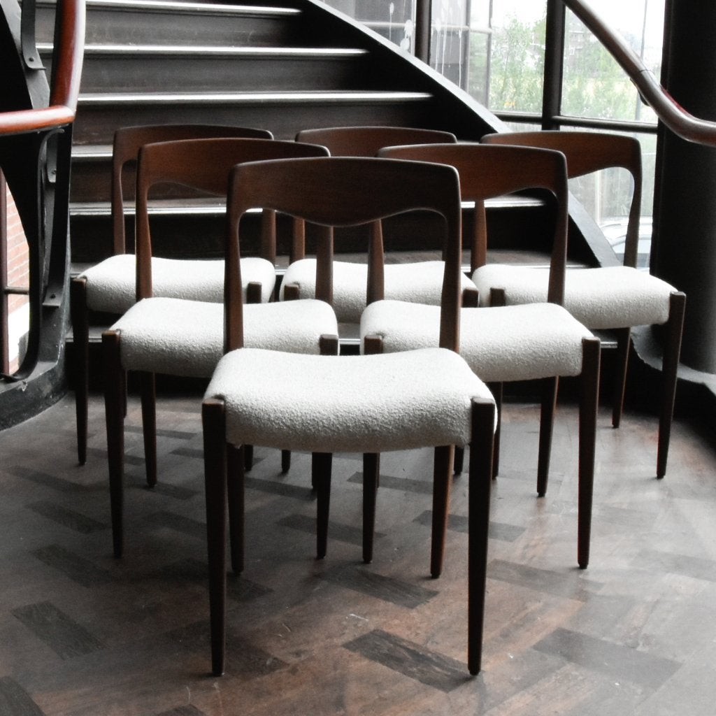 Set van 6 Niels Moller stoelen, -, Wit, -, Ophalen of Verzenden
