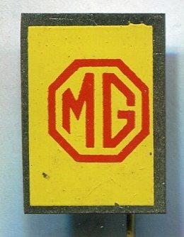 MG geel/rood op blik auto speldje ( C_014 ), Verzenden, Zo goed als nieuw, Transport, Speldje of Pin