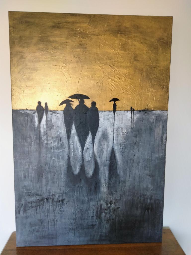 Modern abstract Schilderij, Antiek en Kunst, Kunst | Schilderijen | Abstract, Ophalen