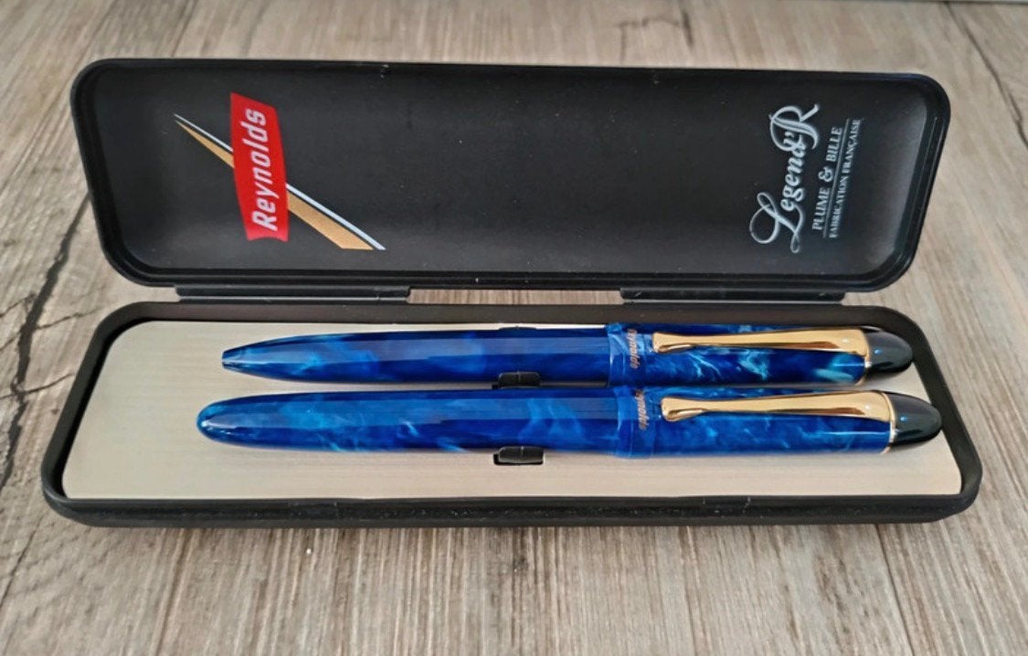 Reynolds Legend’R pennenset – vulpen en balpen, Ophalen of Verzenden, Zo goed als nieuw, Vulpen, Overige merken