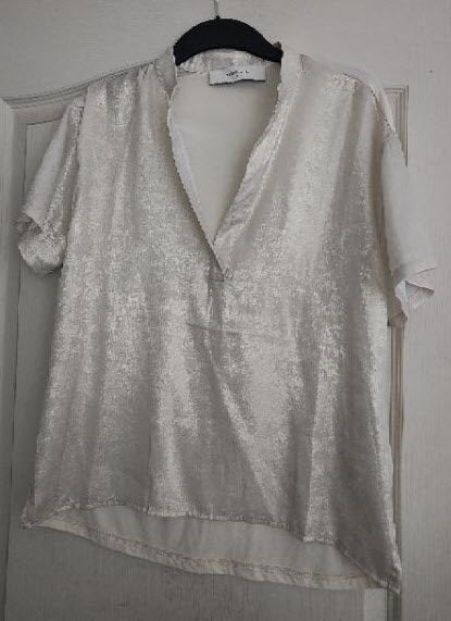 Mooie beige blouse Nukus maat S, Beige, Ophalen of Verzenden, Zo goed als nieuw, Maat 36 (S)