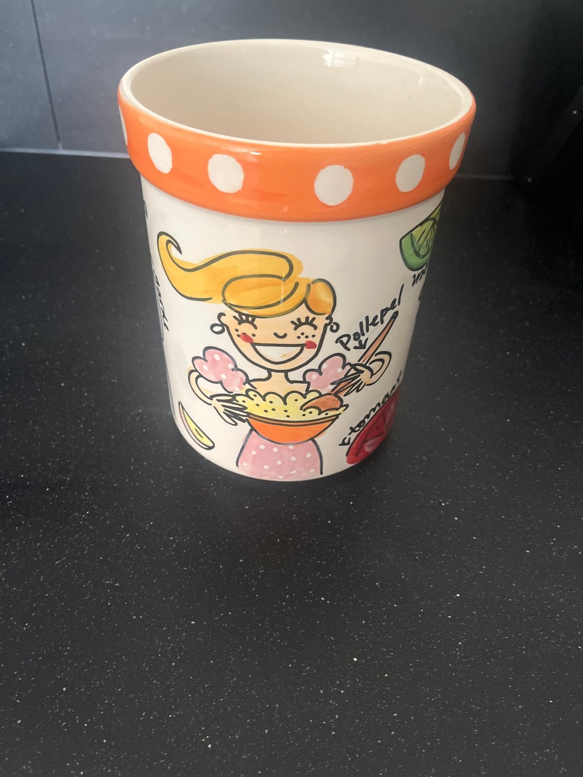 Pollepelpot Blond Amsterdam, Ophalen, Gebruikt, Voorraadpot, Steen/keramiek