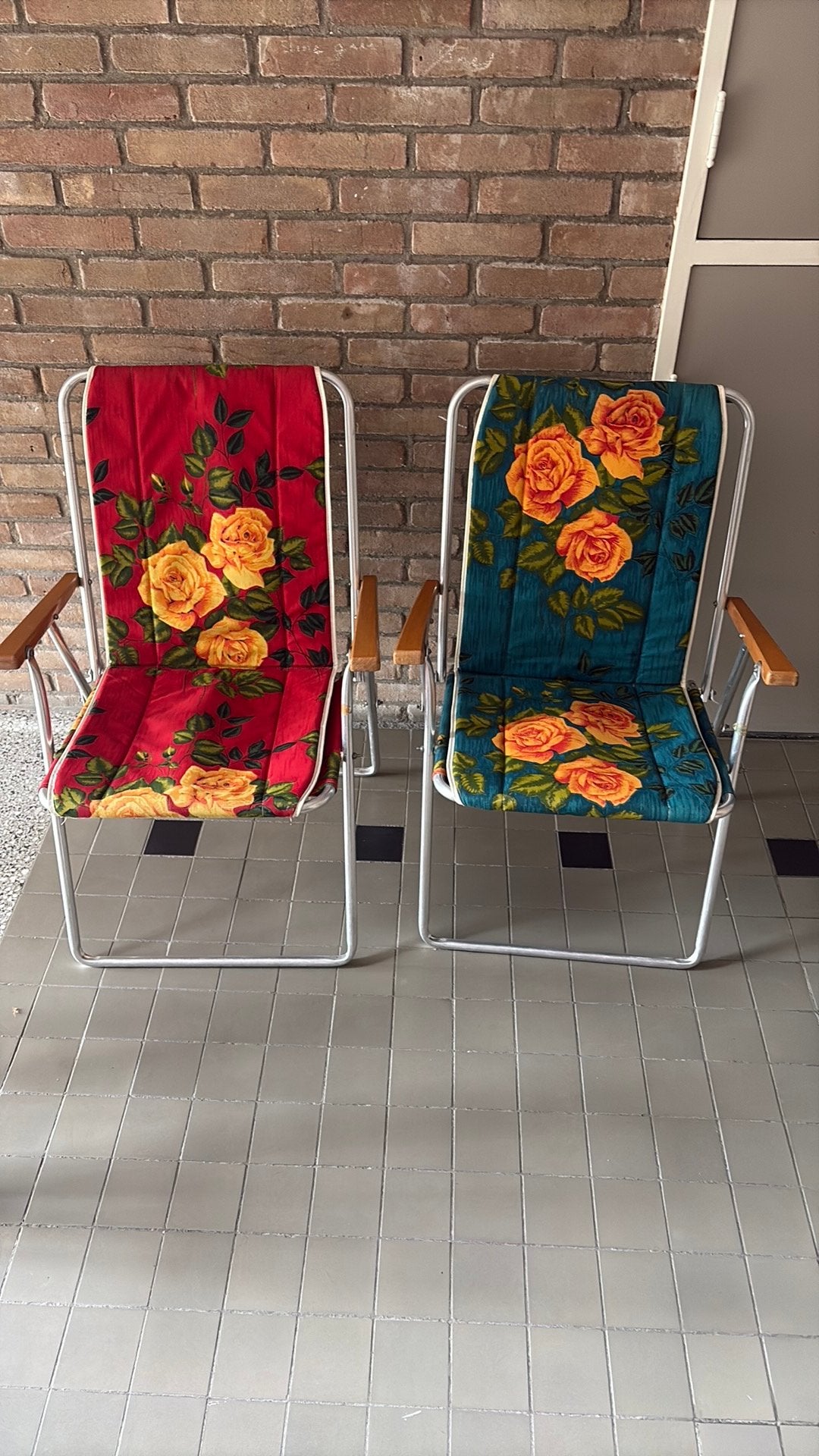 Retro tuinstoelen jaren 70, Ophalen, Zo goed als nieuw