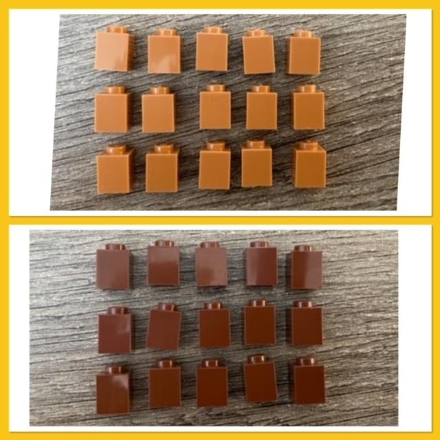 15x lego basis blokjes 1x1 licht bruin (2)  en bruin (4), Ophalen of Verzenden, Nieuw, Losse stenen, Lego