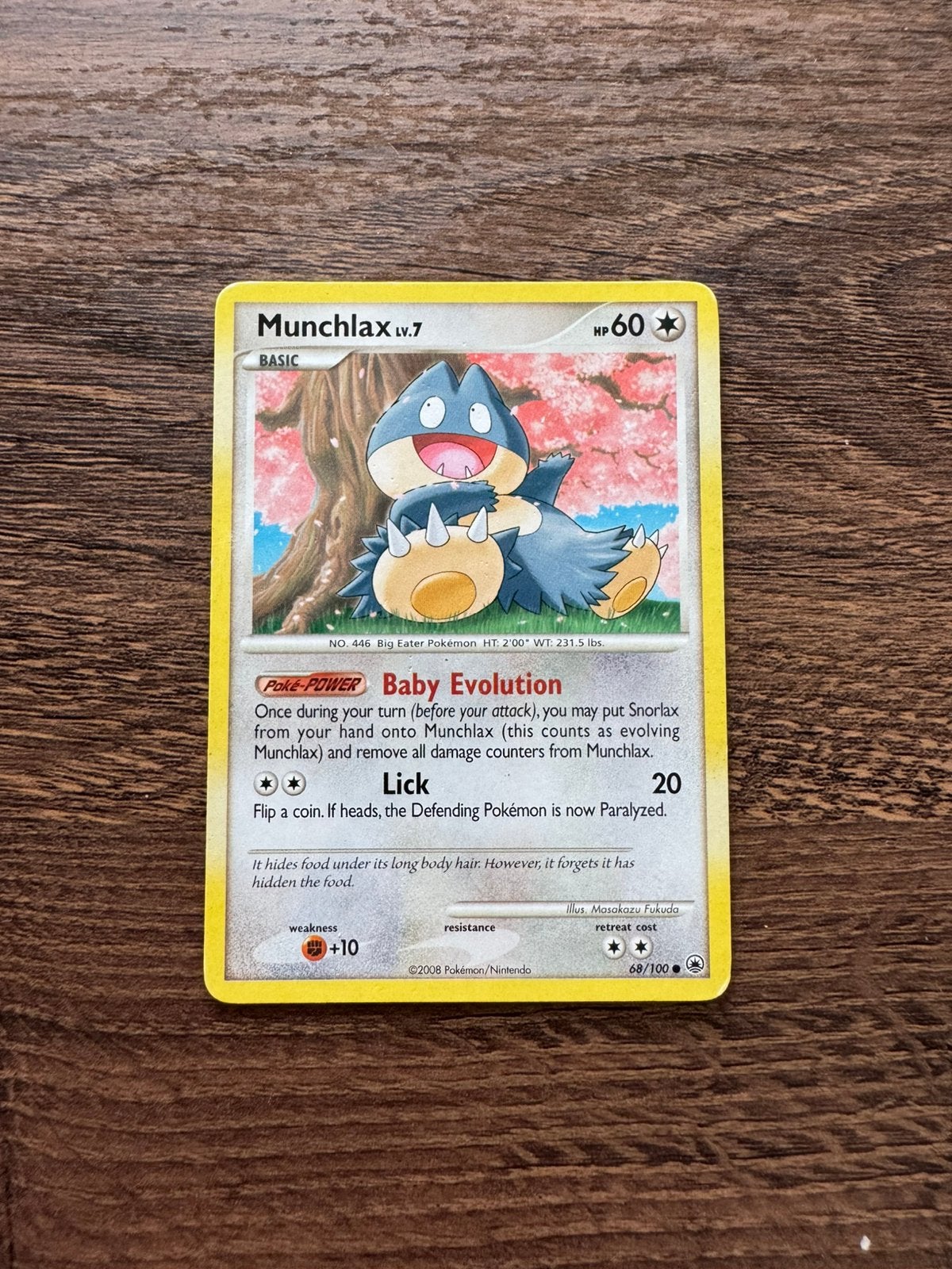 Munchlax Lv.7 (MD 68) Majestic Dawn, Ophalen of Verzenden, Zo goed als nieuw