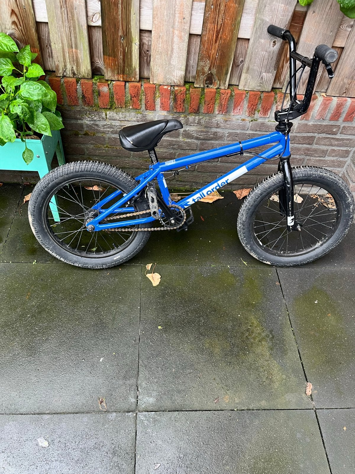 Blauwe Tall Order BMX  18” in goede staat. Pumptrack bmx, Fietsen en Brommers, Ophalen, 16 tot 20 inch, Staal, Velgrem