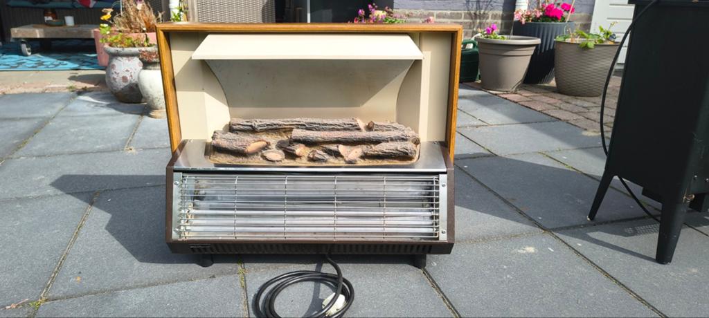 Retro elektrische haard, Ophalen of Verzenden, Vrijstaande haard, Elektrische haard