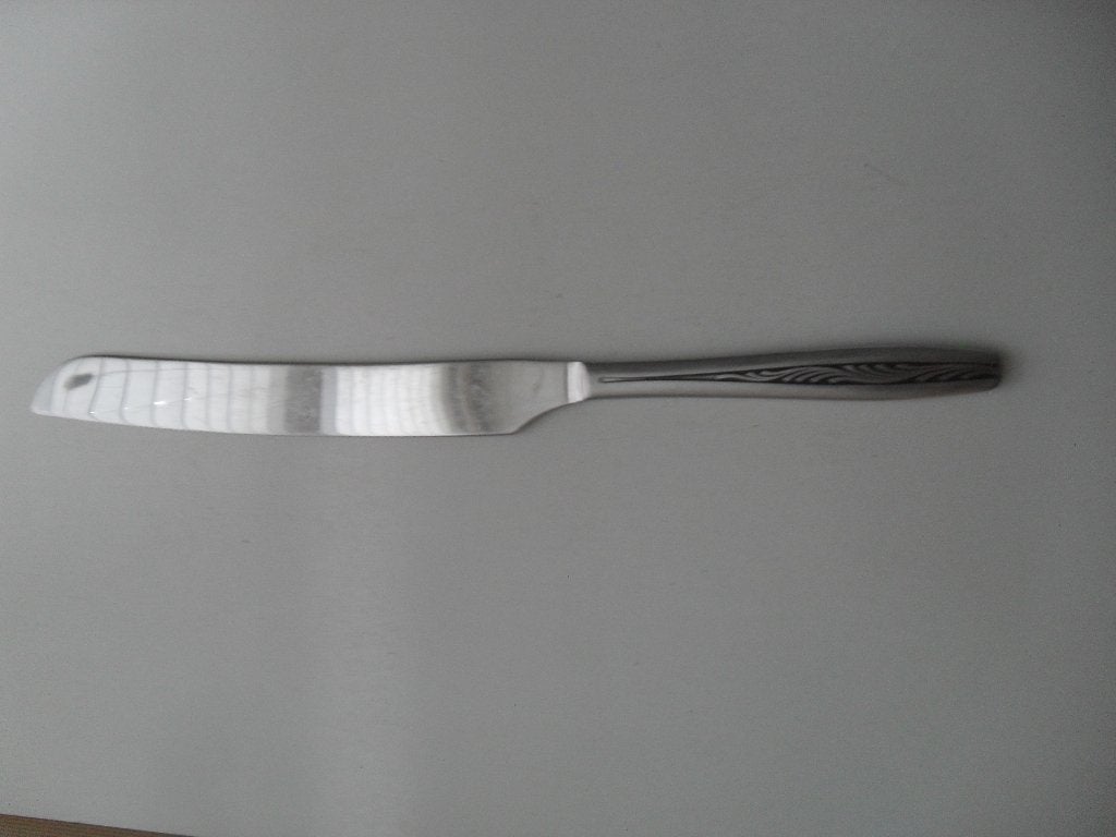 gekarteld broodmes takje nr. 521, Ophalen of Verzenden, Gebruikt, Rvs of Chroom