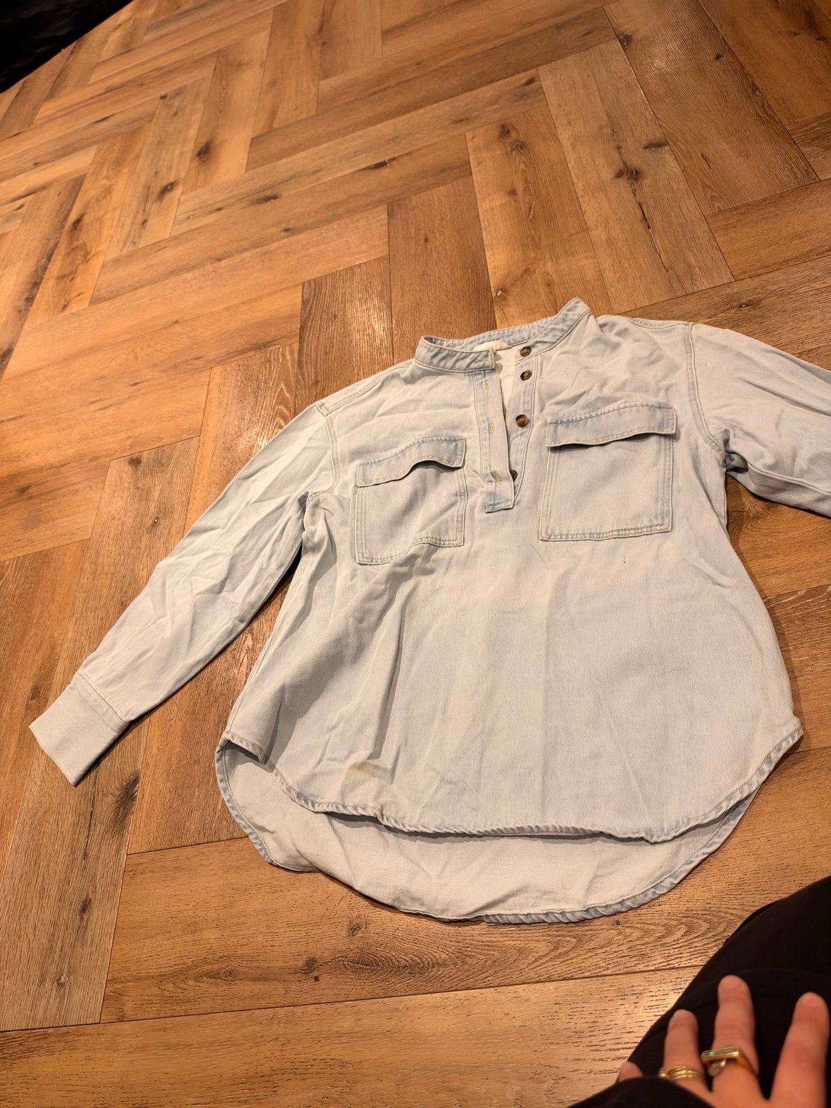H&M spijkerblouse maat M, Ophalen of Verzenden, Gedragen, Maat 38/40 (M), Blauw