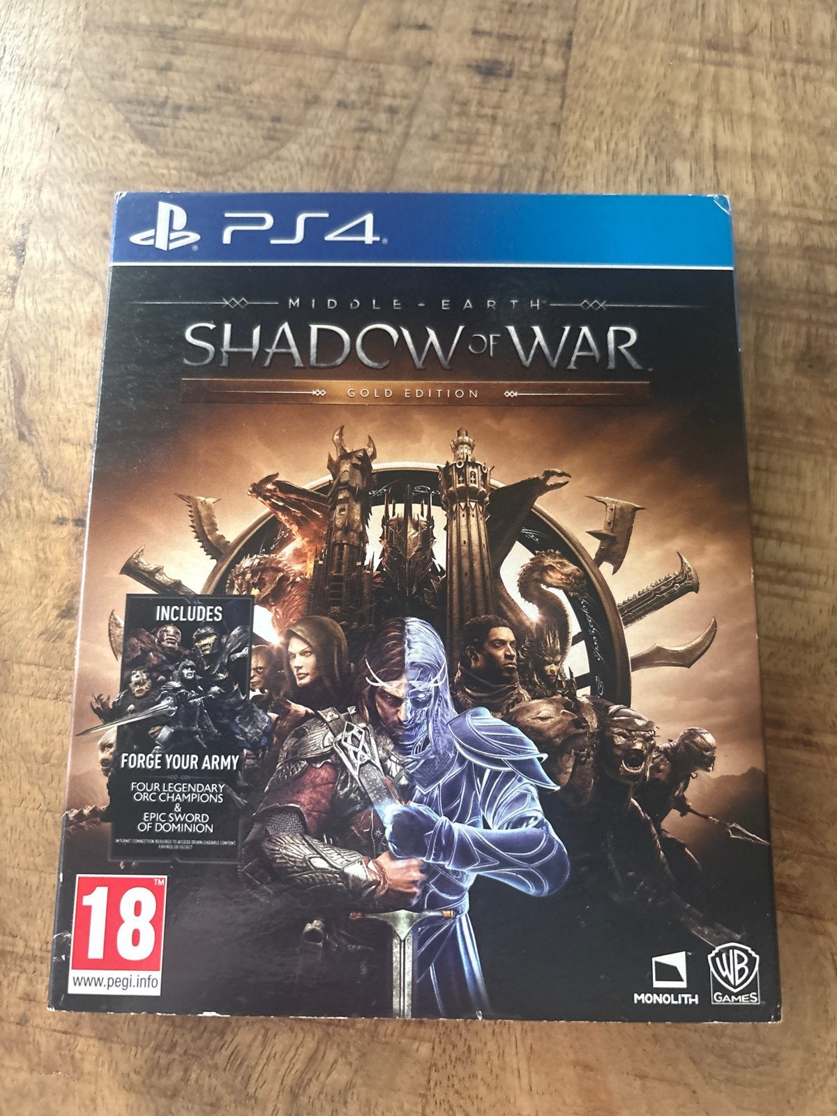 Middle-earth: Shadow of War Gold Edition PS4, Spelcomputers en Games, Avontuur en Actie, Vanaf 18 jaar, 1 speler, Ophalen of Verzenden