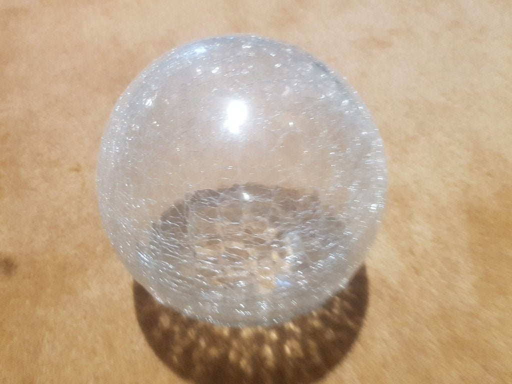 glazenbol plafonier lampbol lamp led verlichting glas bol, Ophalen of Verzenden, Zo goed als nieuw, Glas
