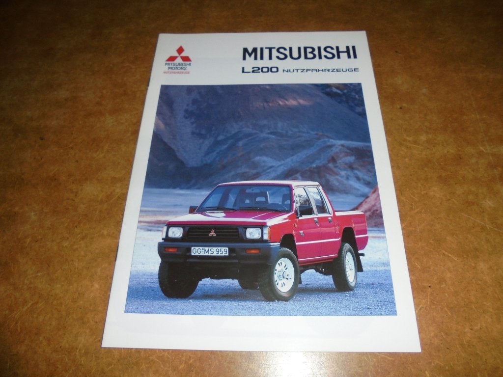 brochure Mitsubishi L200 bedrijfswagens  1992, Ophalen of Verzenden, Nieuw, Mitsubishi