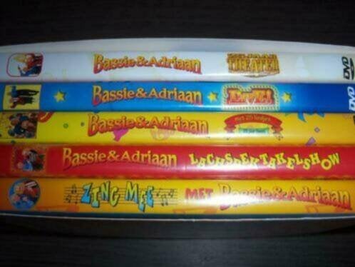 de Bassie en Adriaan de Theater Box 5-dvd-box goede staat , Show, Verzenden, Alle leeftijden, Nederlands